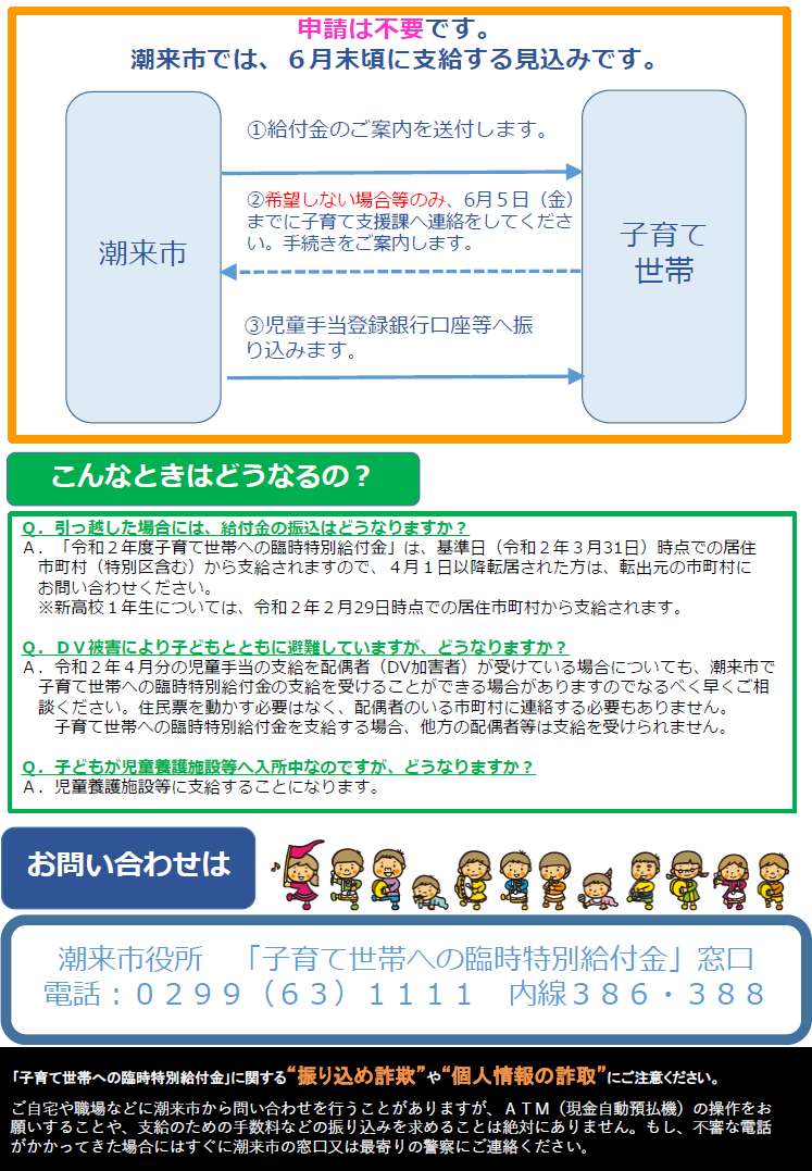 子育て世帯への臨時特別給付金について 潮来市公式ホームページ 子育て世帯への臨時特別給付金について 潮来市公式ホームページ