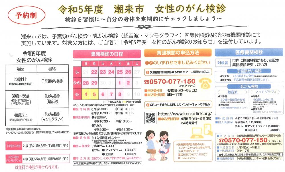 女性のがん検診１