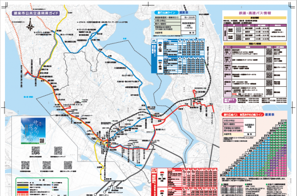 潮来市公共交通路線図