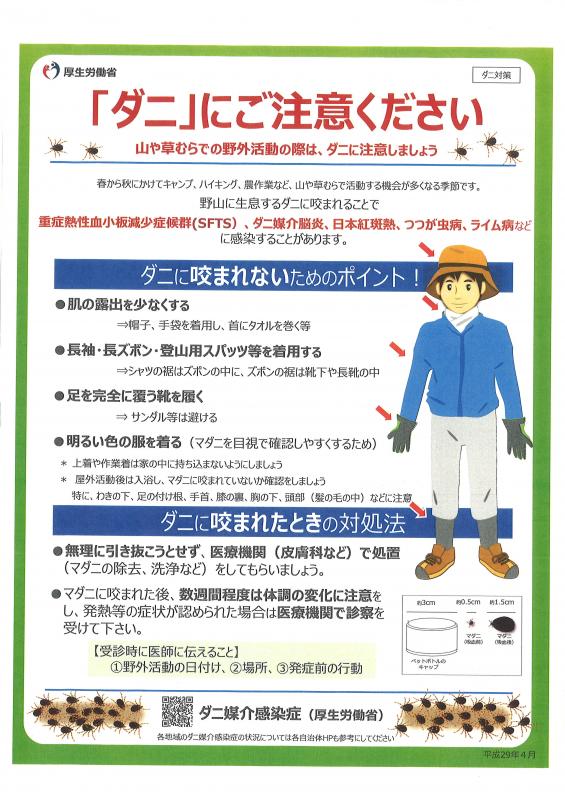 ダニに咬まれないポイント