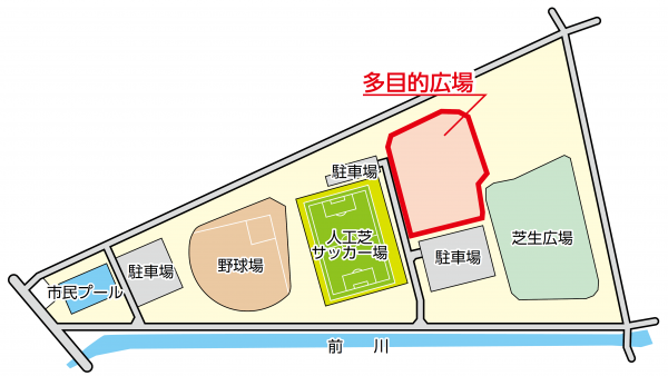 前川運動公園　サッカー場新設工事図