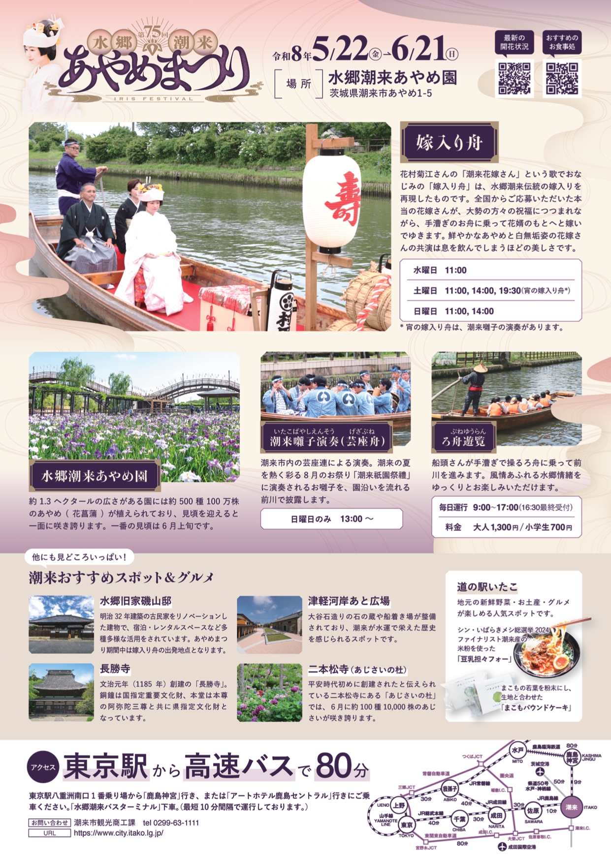 第75回水郷潮来あやめまつり』開催のお知らせ | 潮来市公式ホームページ