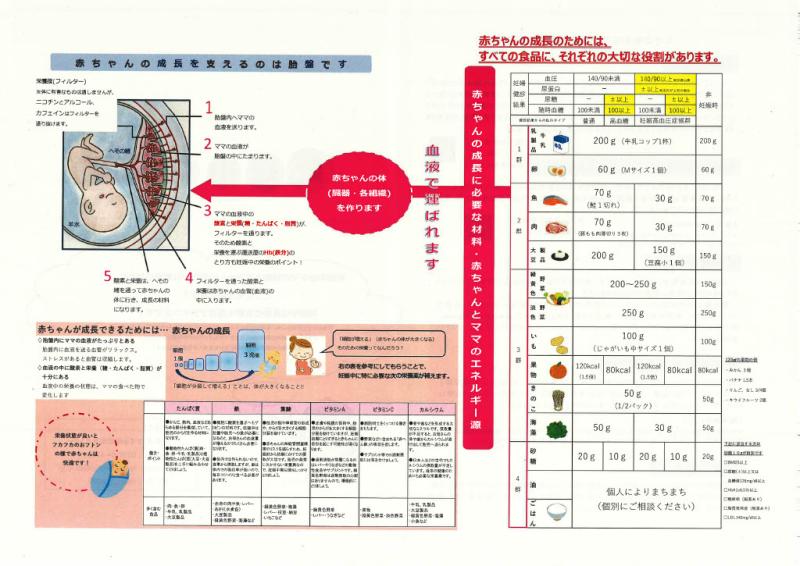 妊娠中の食事（裏）